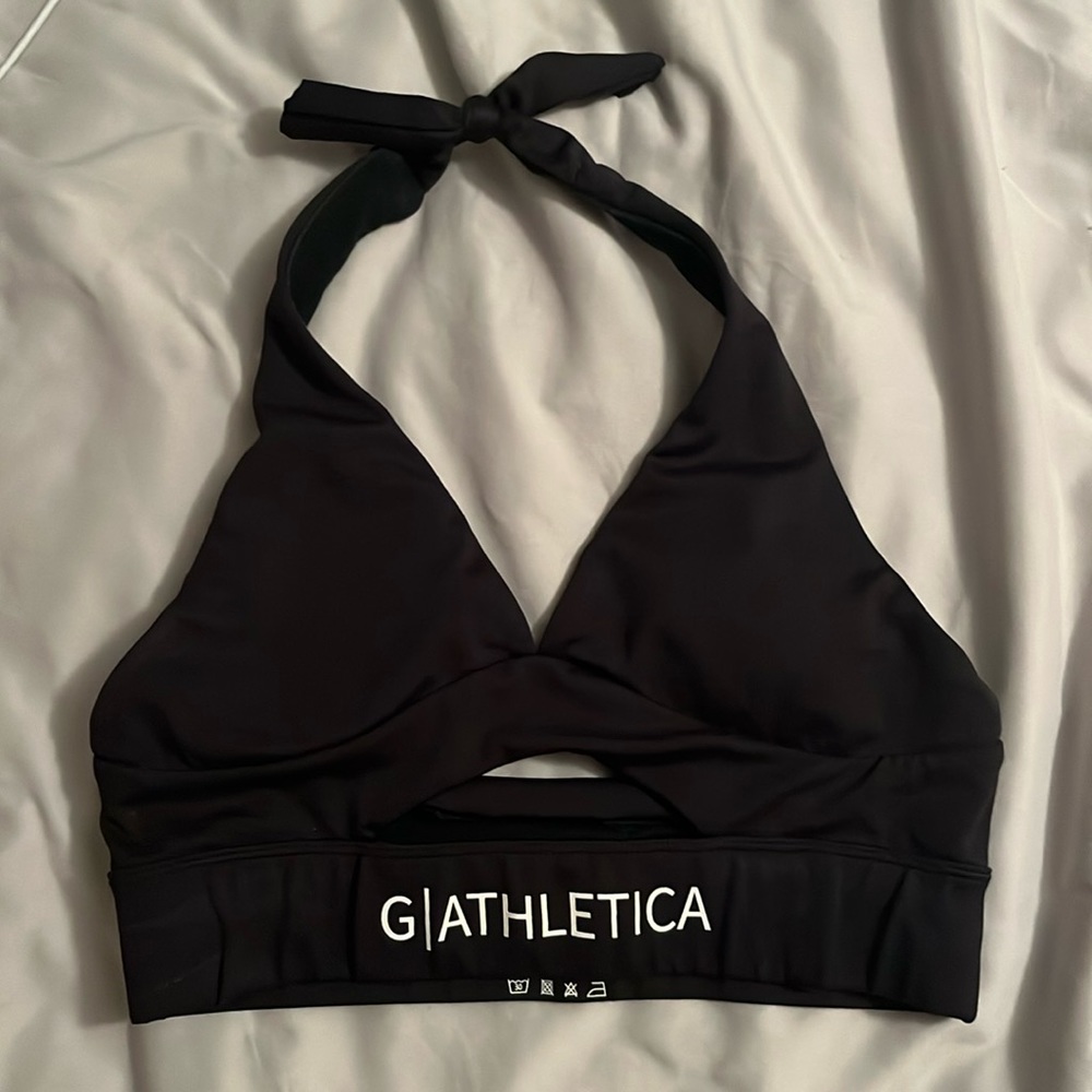 Gathletica sports bra with keyhole, halter